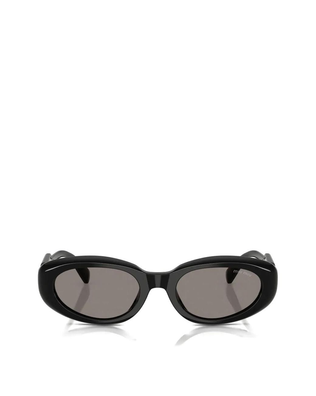 Miu Miu Black Oval-Frame Sunglasses