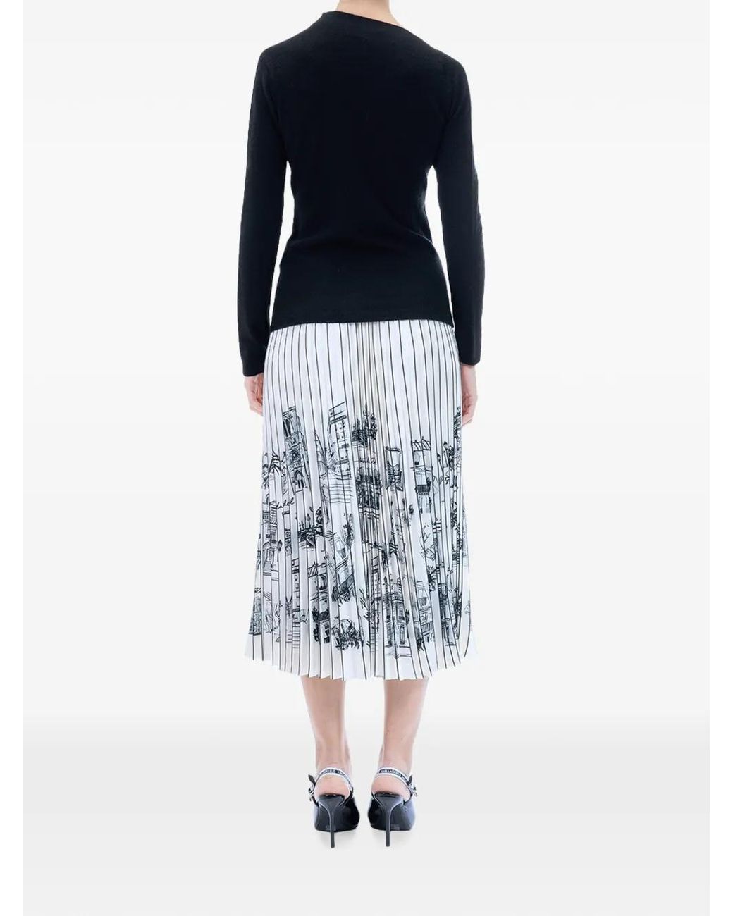 Karl Lagerfeld Blue Karl Autograph Asymmetric-Neck Sweater
