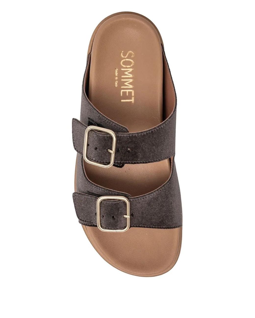 SOMMET Brown Follonicas Tortoras Double-Buckle Sandals