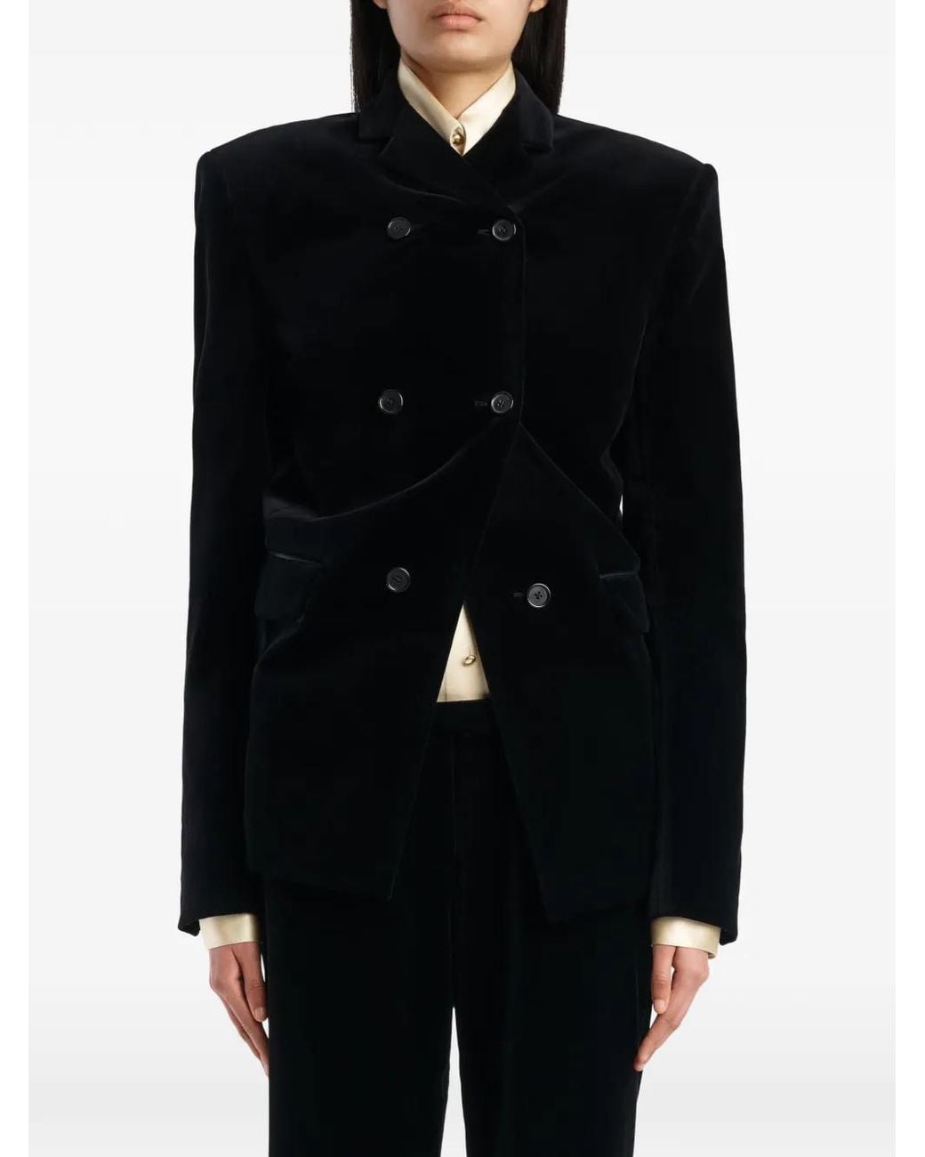 Khaite Black Rolo Jacket