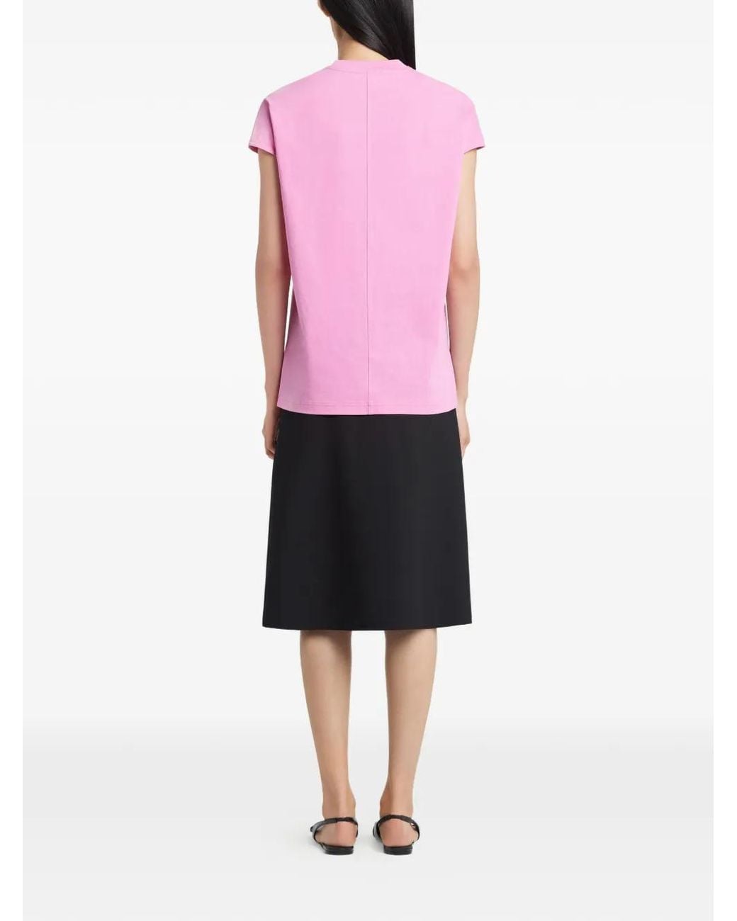 Courreges Pink Solarized Oversized T-Shirt