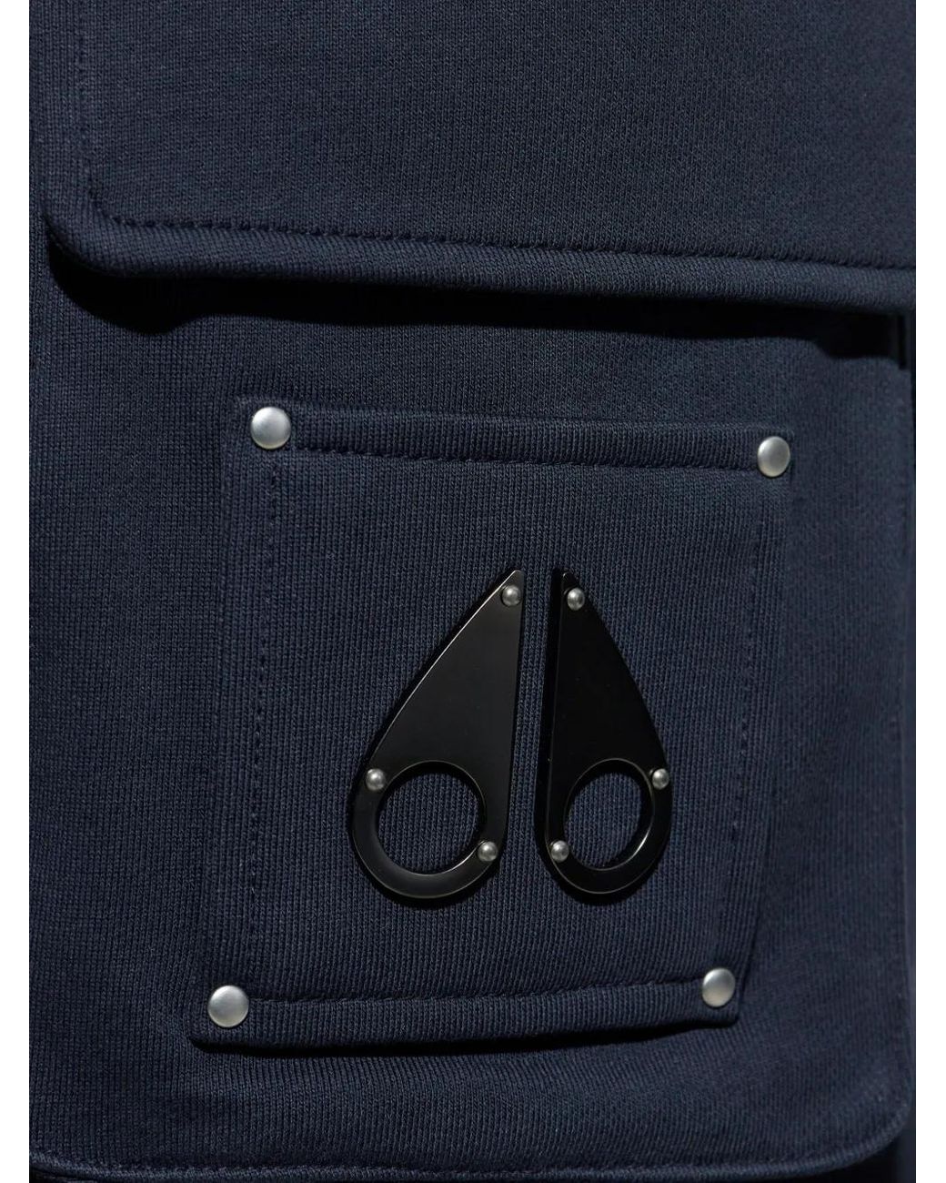 Moose Knuckles Blue Hartsfield Cargo Track Pants for men