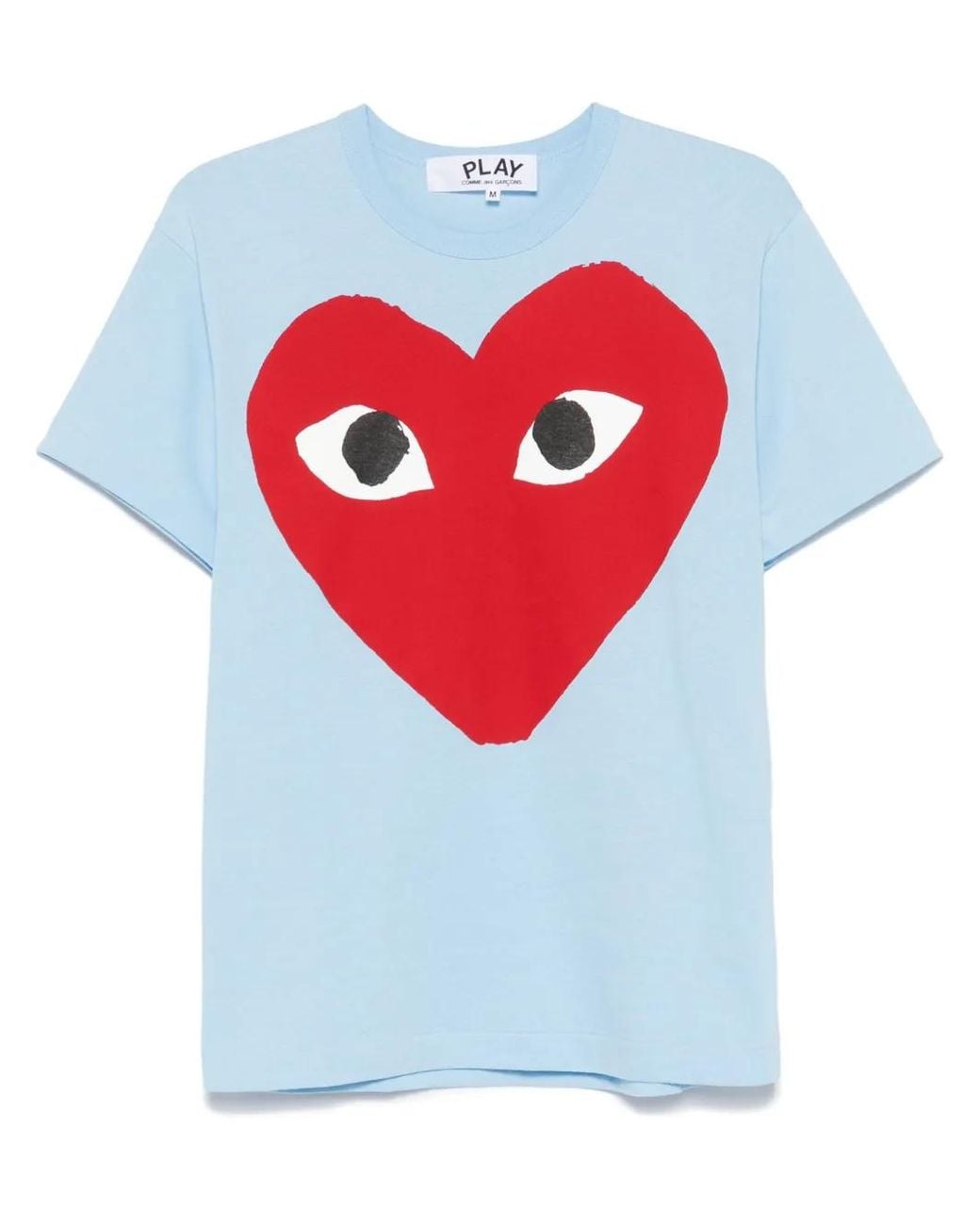 COMME DES GARÇONS PLAY Blue Heart-Print T-Shirt
