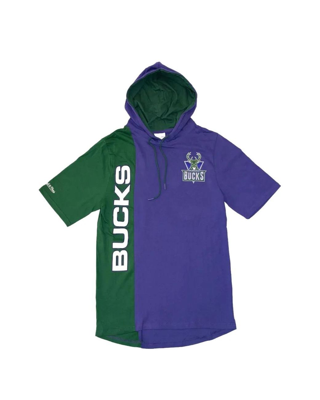 Mitchell & Ness Blue X Nba Milwaukee Bucks Short-Sleeve Hoodie for men