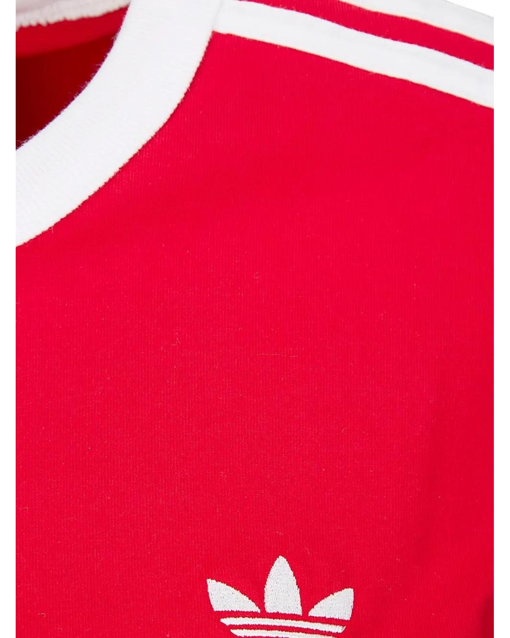 Adidas Red T-Shirt Ajusté À Logo