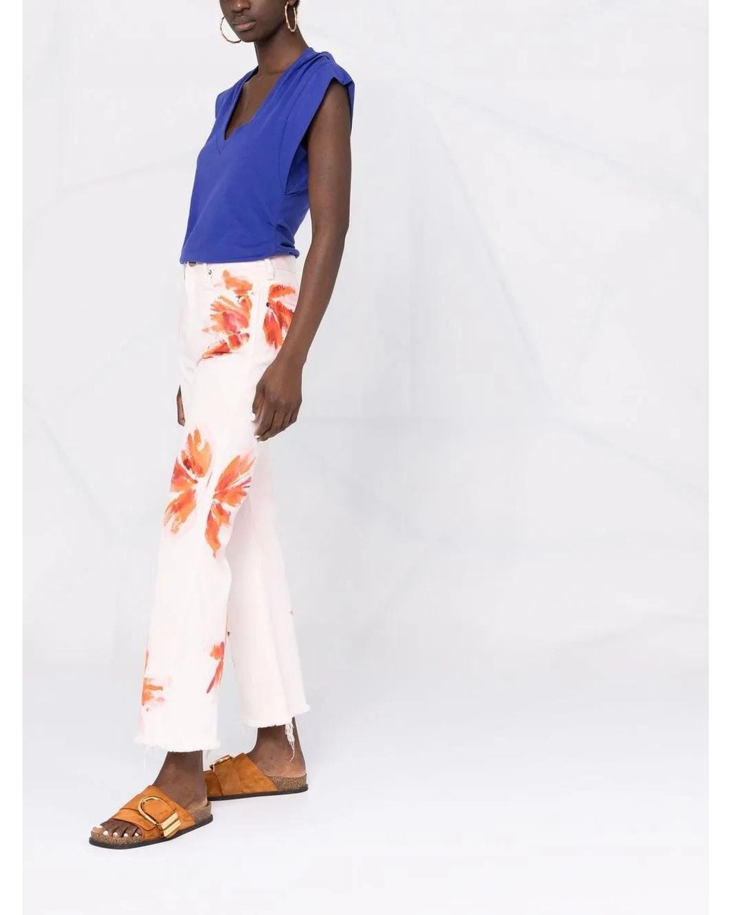 Alanui Pink Desert Island Flared Jeans