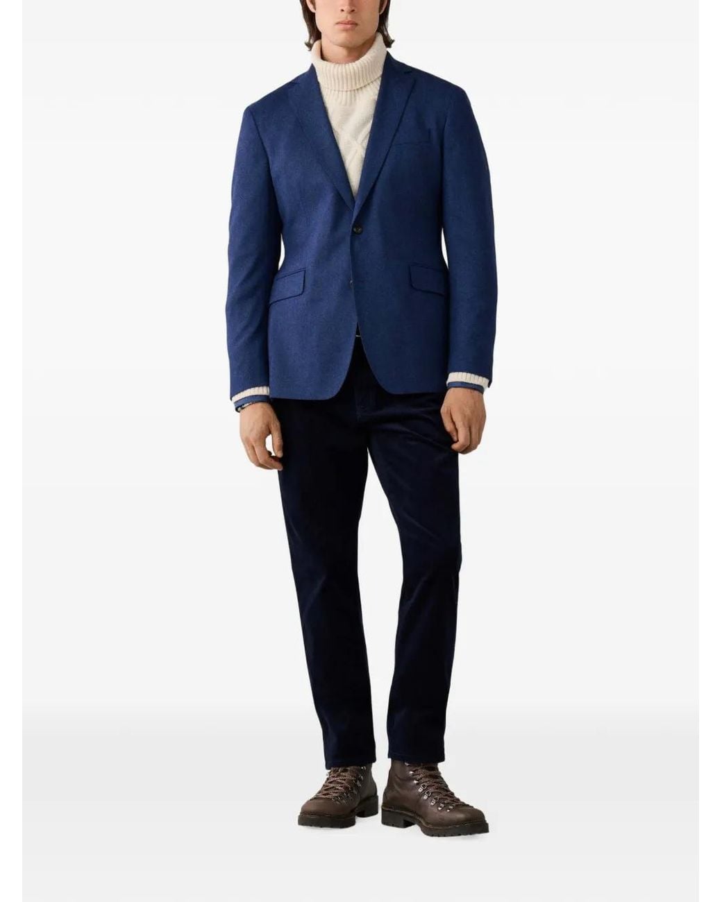 Hackett Blue Single-Breasted Blazer for men