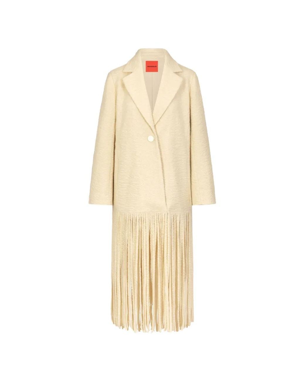 Simon Miller Natural Vero Fringe-Trim Coat