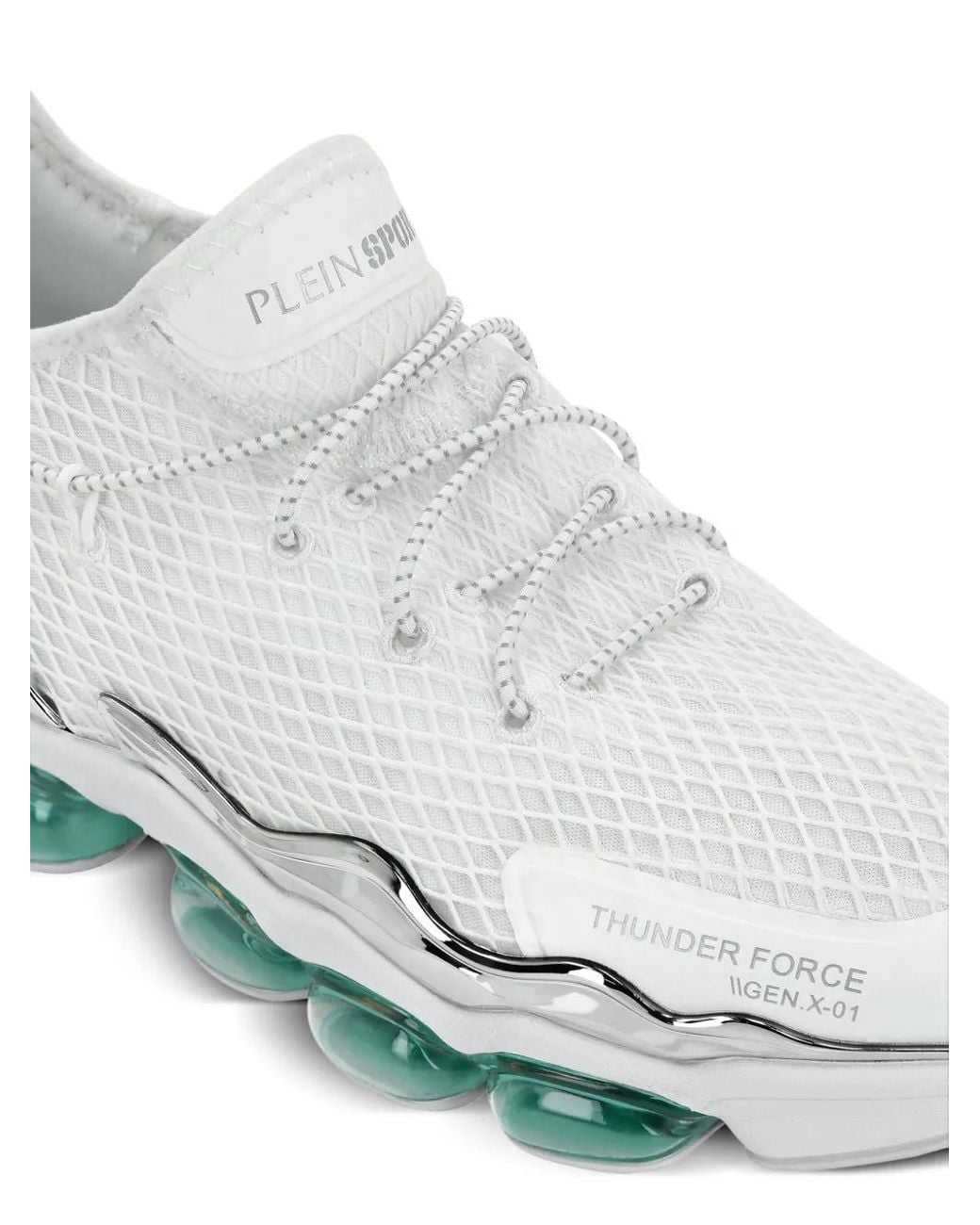 Philipp Plein White Thunder Force Genx 01: Runner Edition Sneakers
