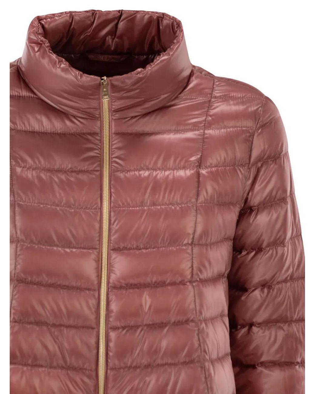 Herno Ultra-Light Satin Down Jacket With Flared Back
