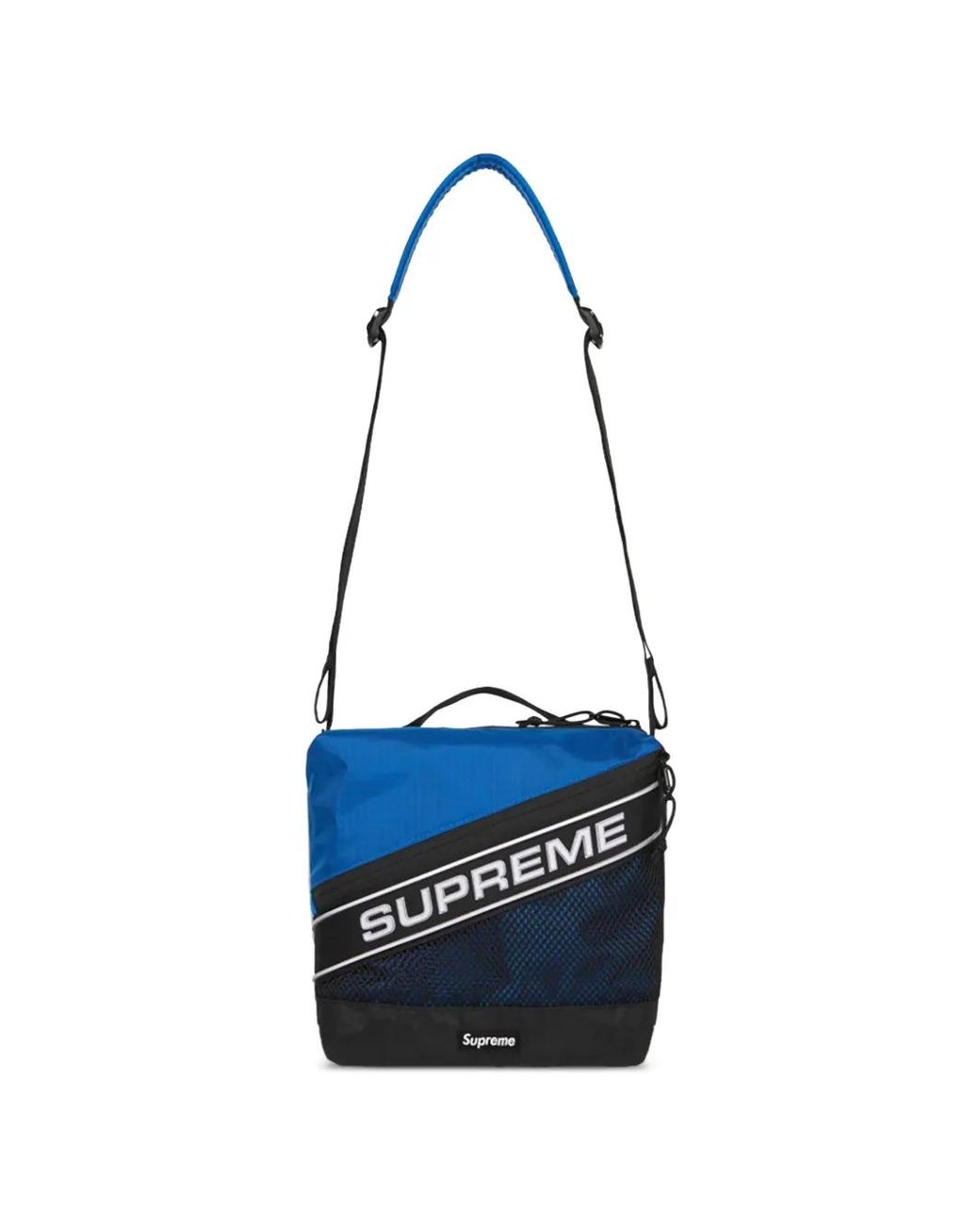 Supreme Blue Logo-Detail Shoulder Bag for men