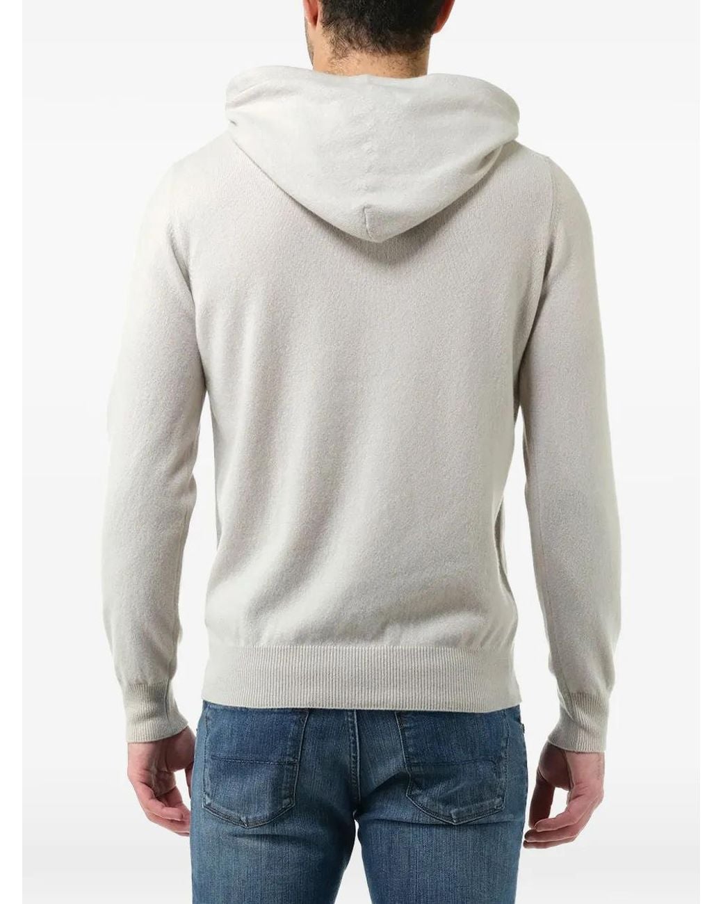 Al Duca D'aosta White Cashmere Hoodie for men