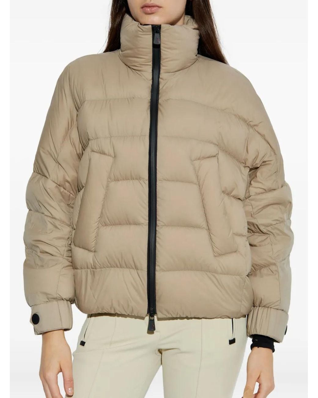 Chaqueta Con Capucha Y Botones Moncler de color Natural