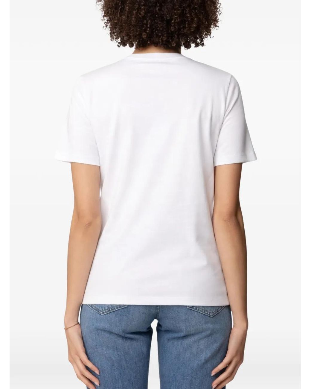 Elisabetta Franchi White Logo-Print Cotton Shirt