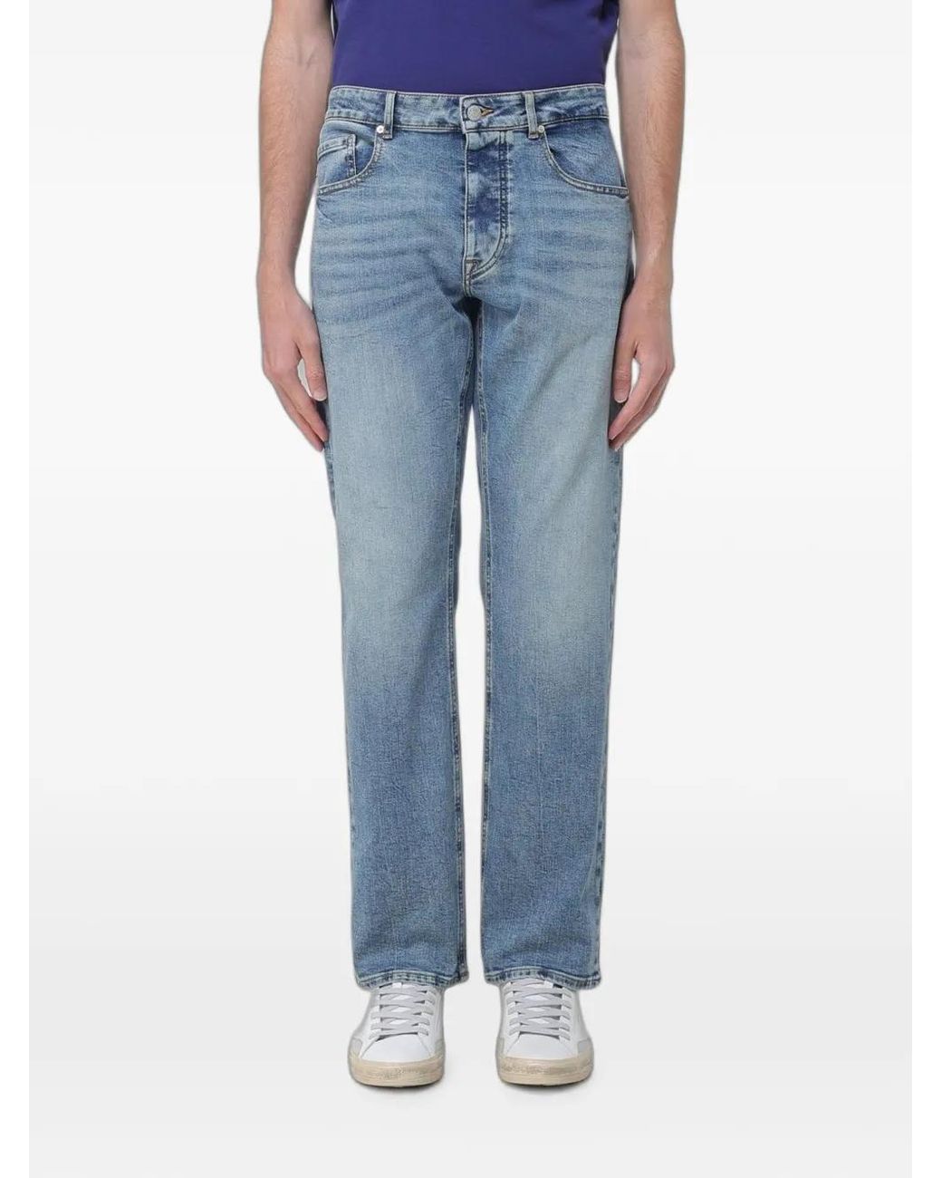 Blauer Blue Jean Nevada À Coupe Droite for men