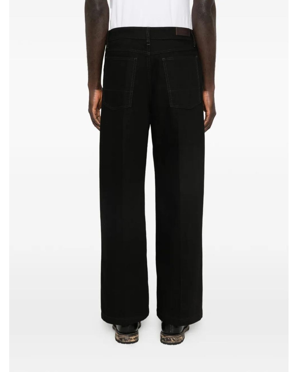 Lemaire Black Cotton Jeans for men