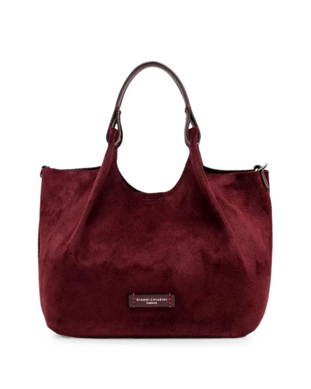 Gianni Chiarini Red Sac Cabas Dua Format Moyen En Daim