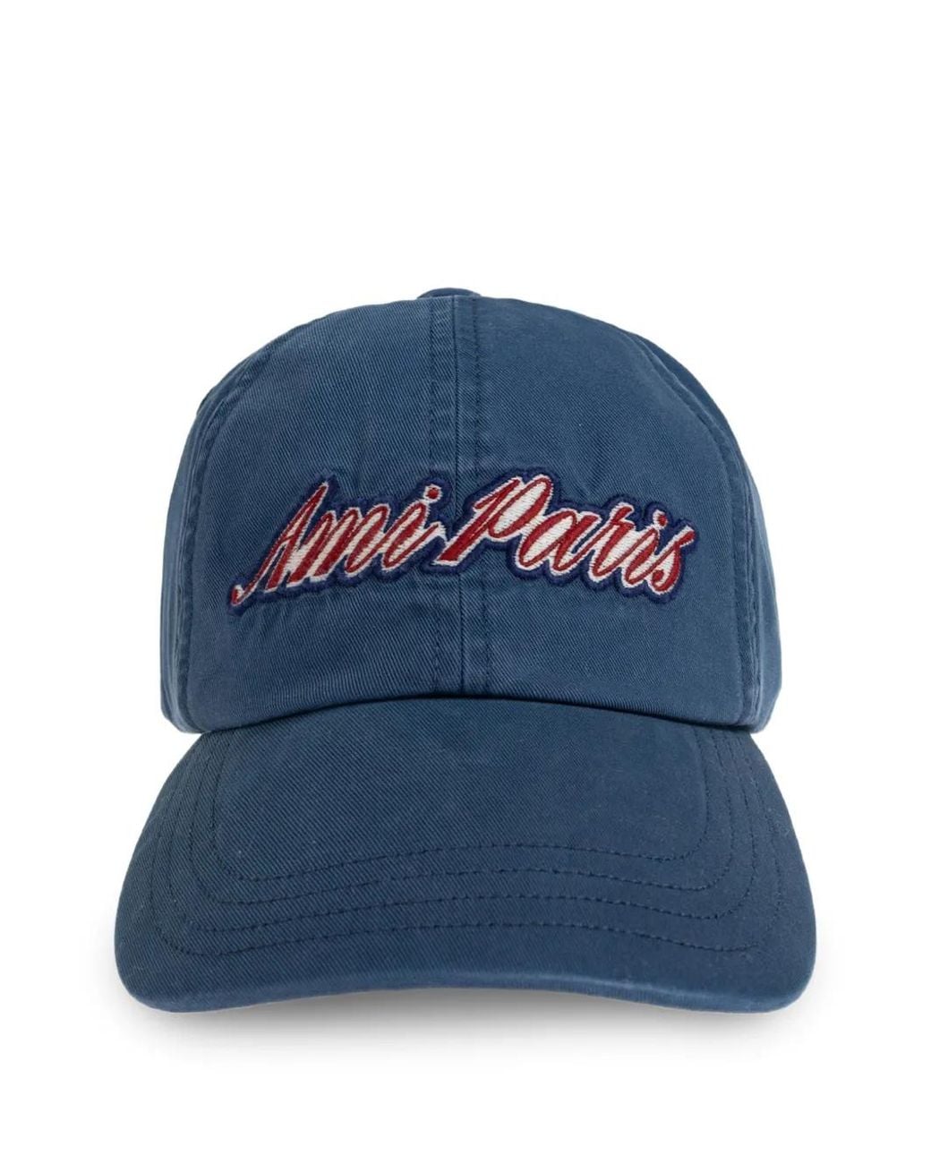 AMI Blue Logo-Embroidered Baseball Cap
