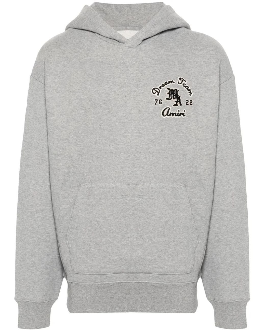 Amiri Gray Dream Team Cotton Hoodie for men