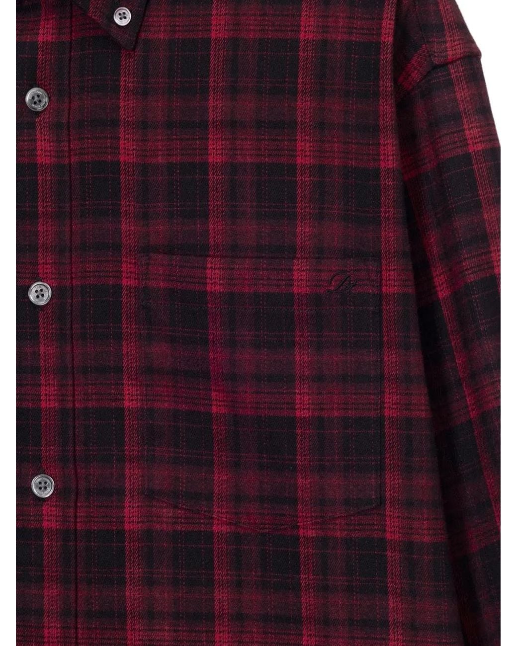 DUNST Purple Check-Pattern Shirt