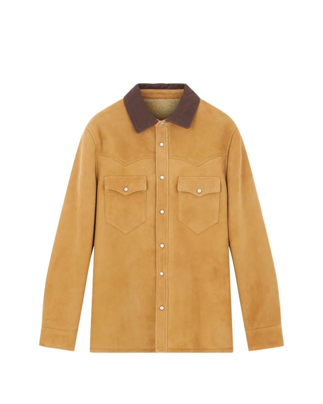 Fortela Natural Leather Shirt Jacket for men