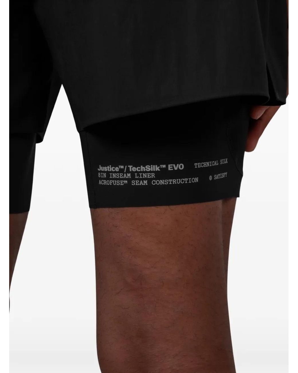 Satisfy Black Rippy Cordura Shorts for men