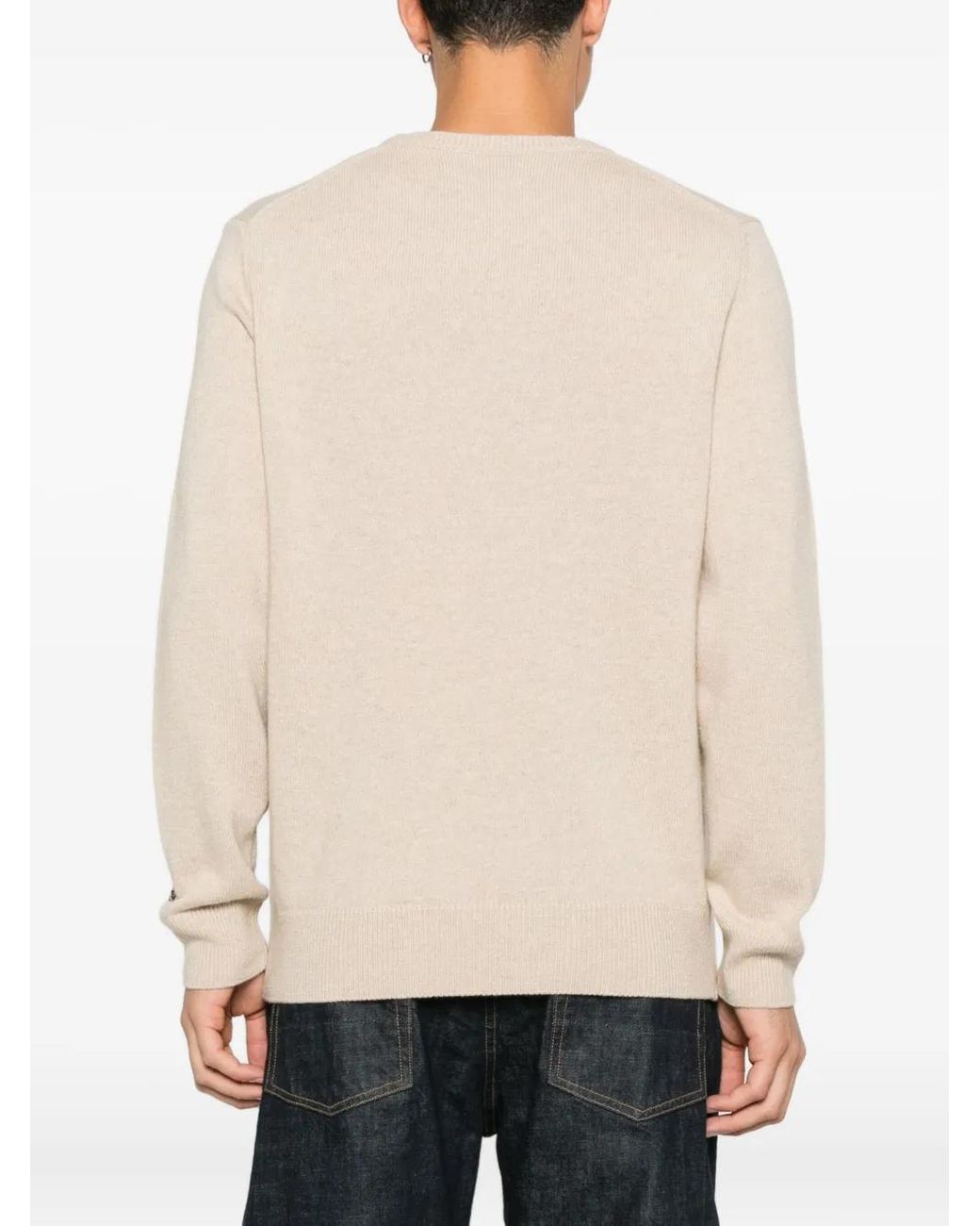 Mc2 Saint Barth White Crew-Neck Sweater for men