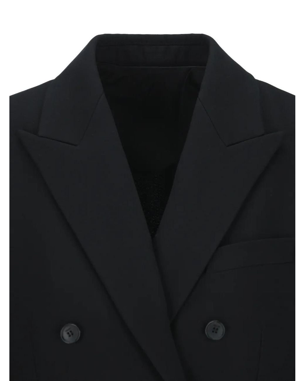 Fendi Black Double-Breasted Cady Blazer