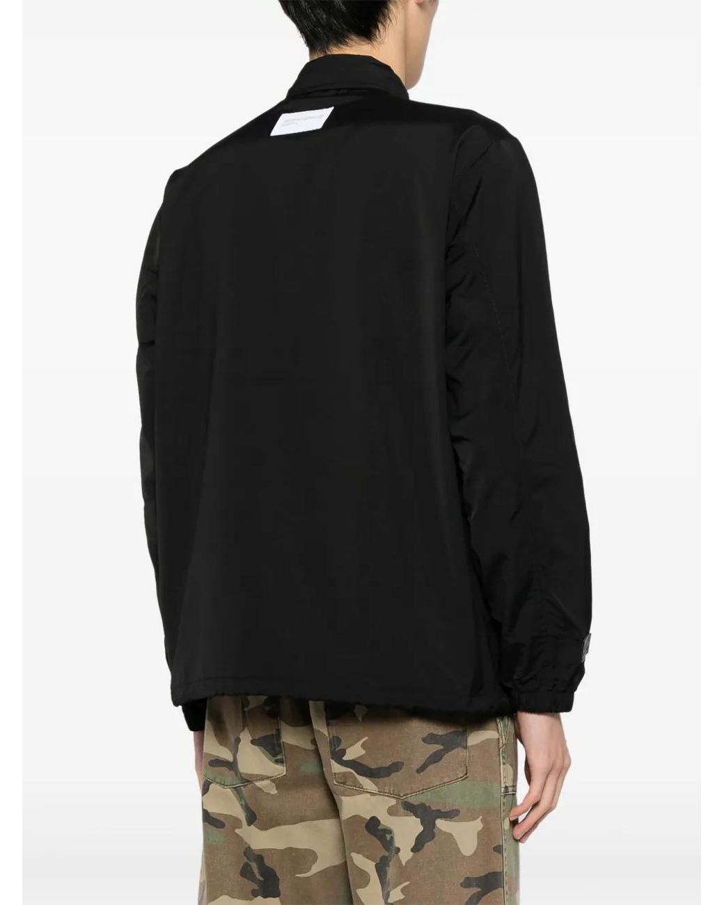 Aape By A Bathing Ape Black Logo-Patch Long-Sleeved Jacket for men