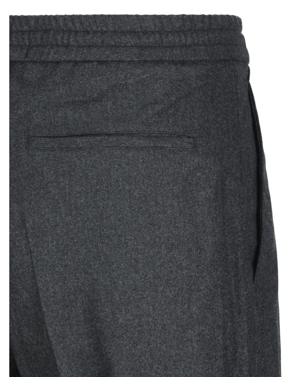 Zegna Blue Pressed-Crease Tailored Trousers for men