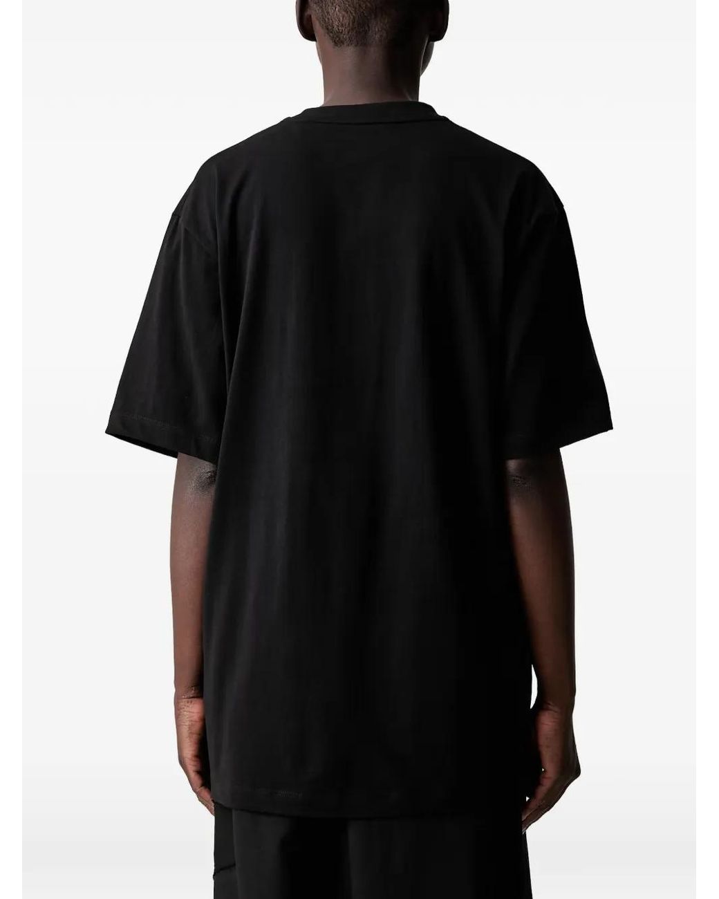 Y-3 Black Liquid Logo Short Sleeve T-Shirt for men