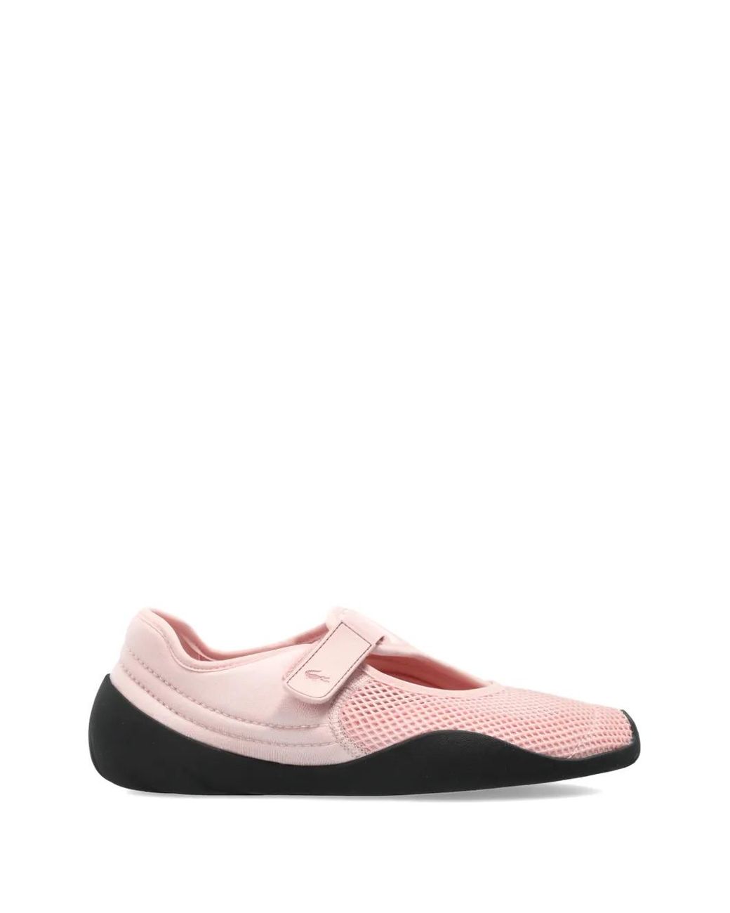 Lacoste Pink Low Mystere Mesh-Panel Touch-Strap Sneakers