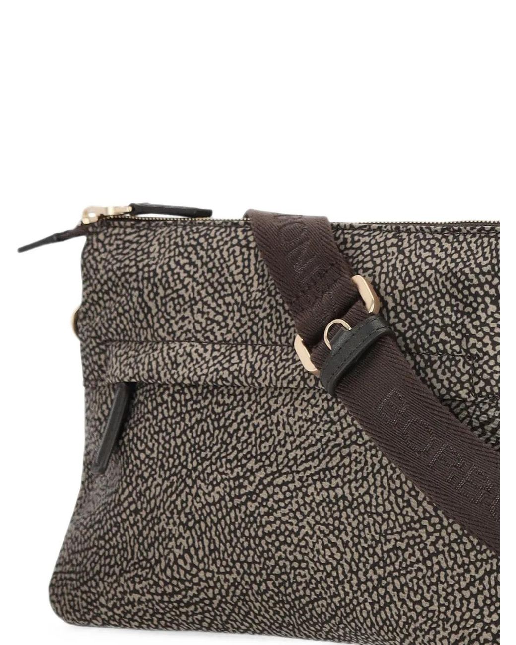Borbonese Gray All-Over Print Cross Body Bag