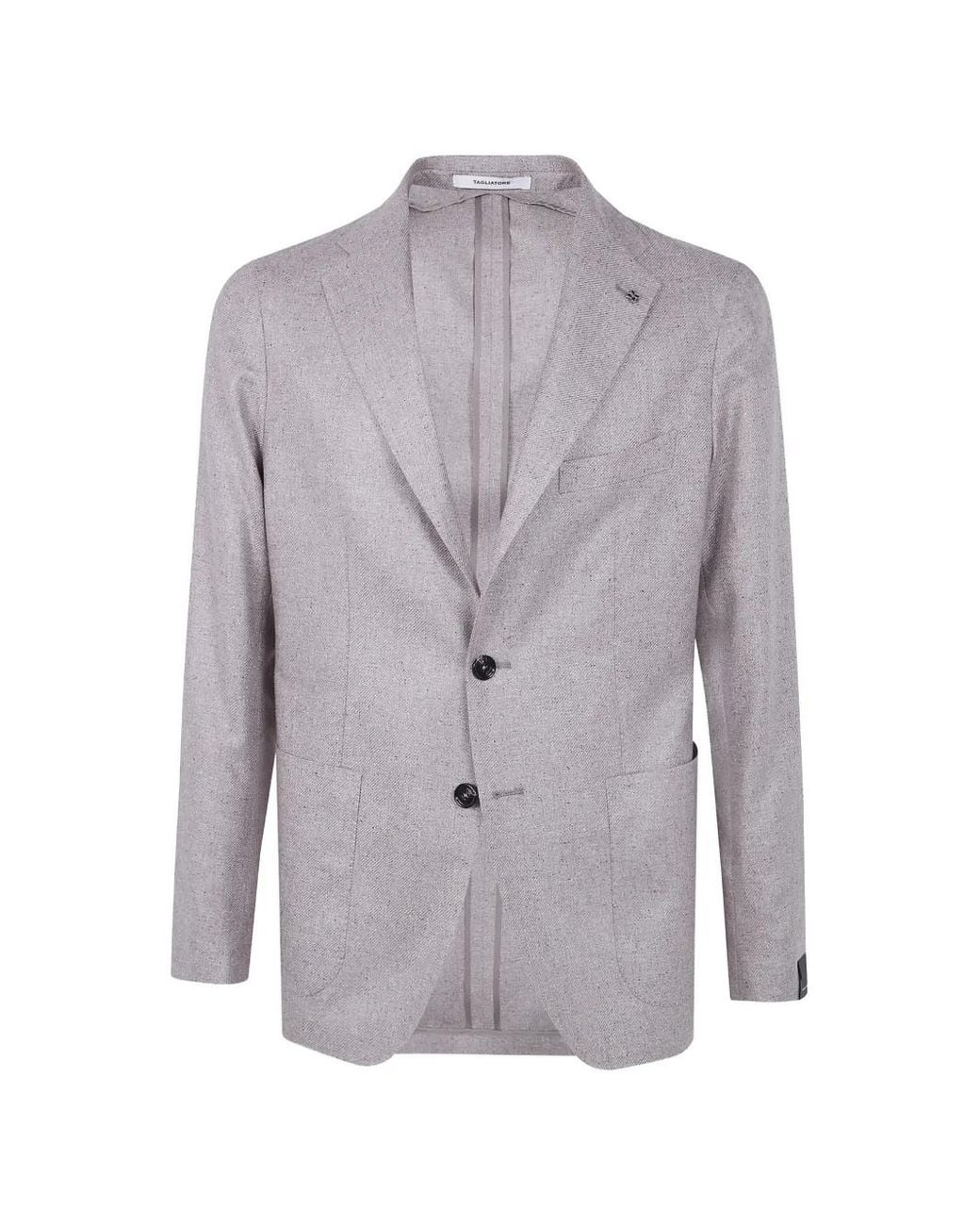 Blazer Con Solapas De Pico Tagliatore de hombre de color Gray