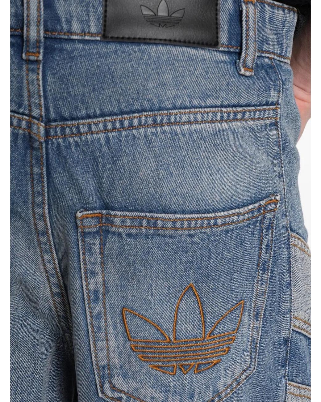 Adidas Blue Short En Jean À Logo Brodé for men