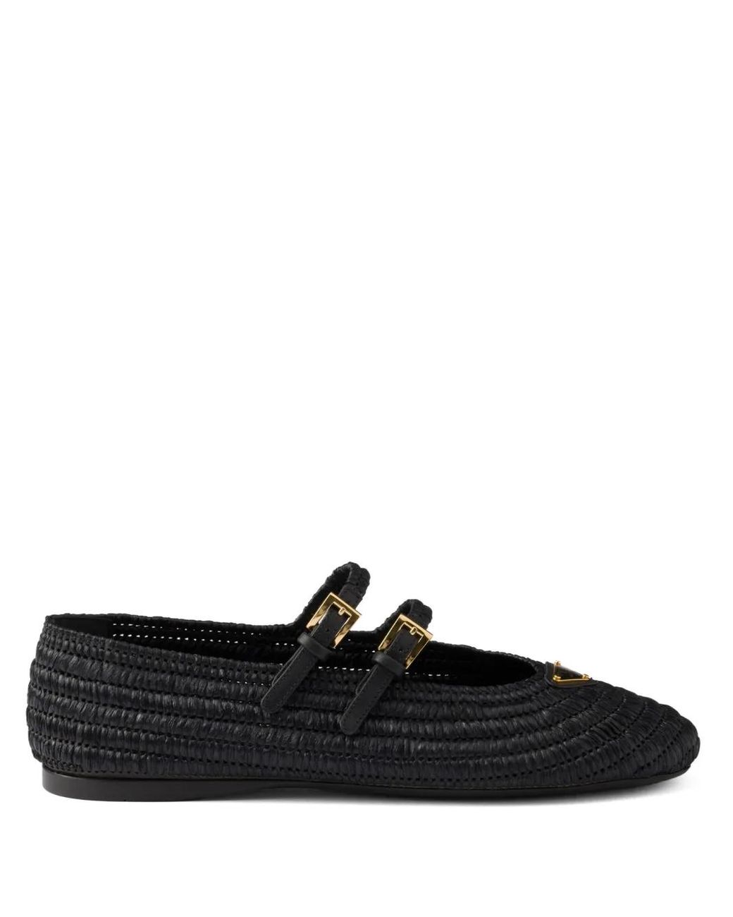 Prada Black Gehäkelte Ballerinas