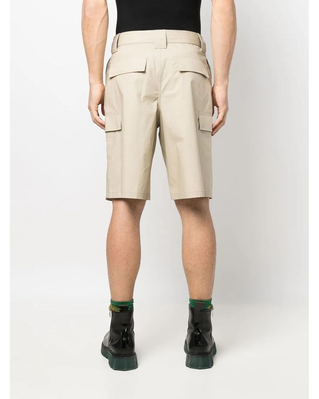 Off-White c/o Virgil Abloh Natural High-Waisted Bermuda Shorts for men