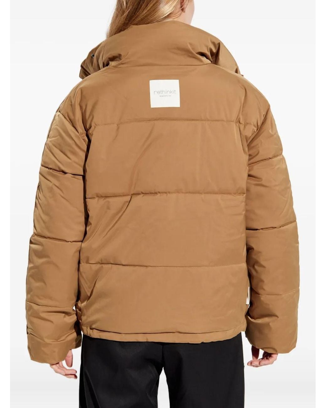 Rethinkit Studios Brown Button Padded Puffer Jacket
