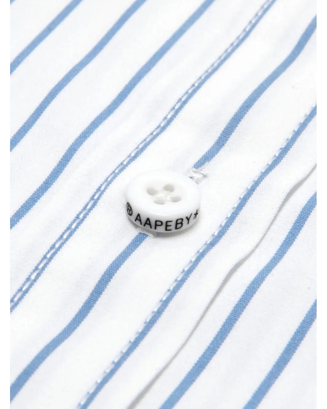 Aape By A Bathing Ape White Striped Shirt for men