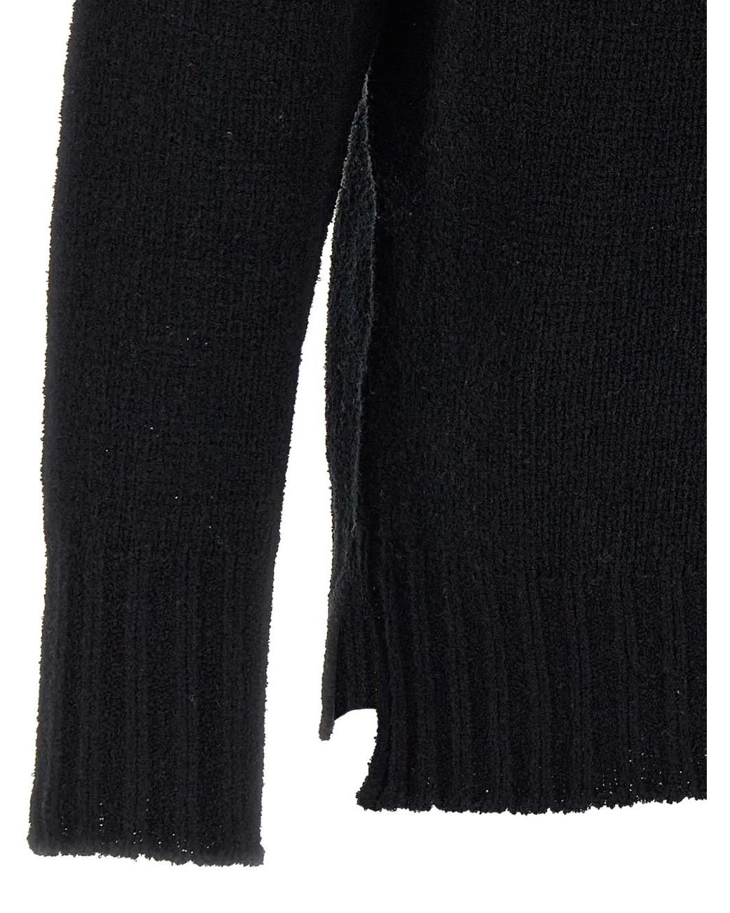 Ma'ry'ya Blue V-Neck Bouclé Sweater for men