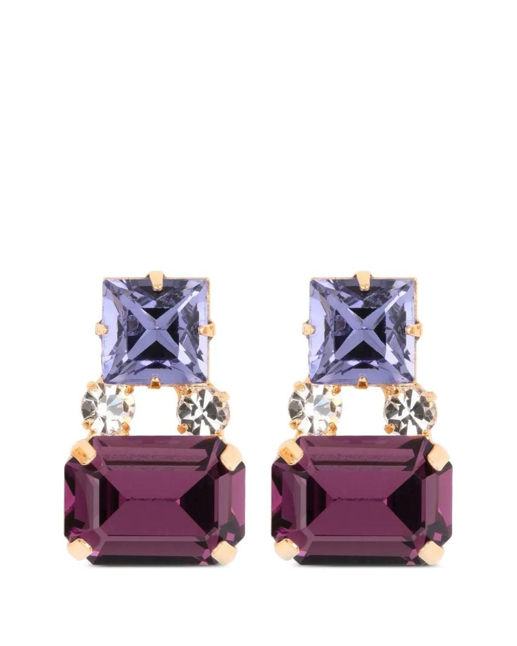 Jennifer Behr Purple Nanette Crystal-Embellished Earrings