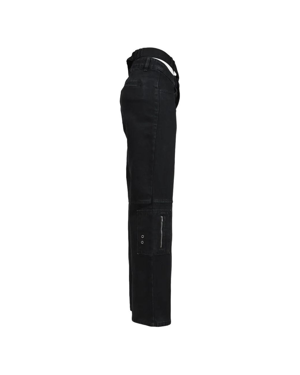 BOHEMSEO Black Cross-Waist Cargo Pants