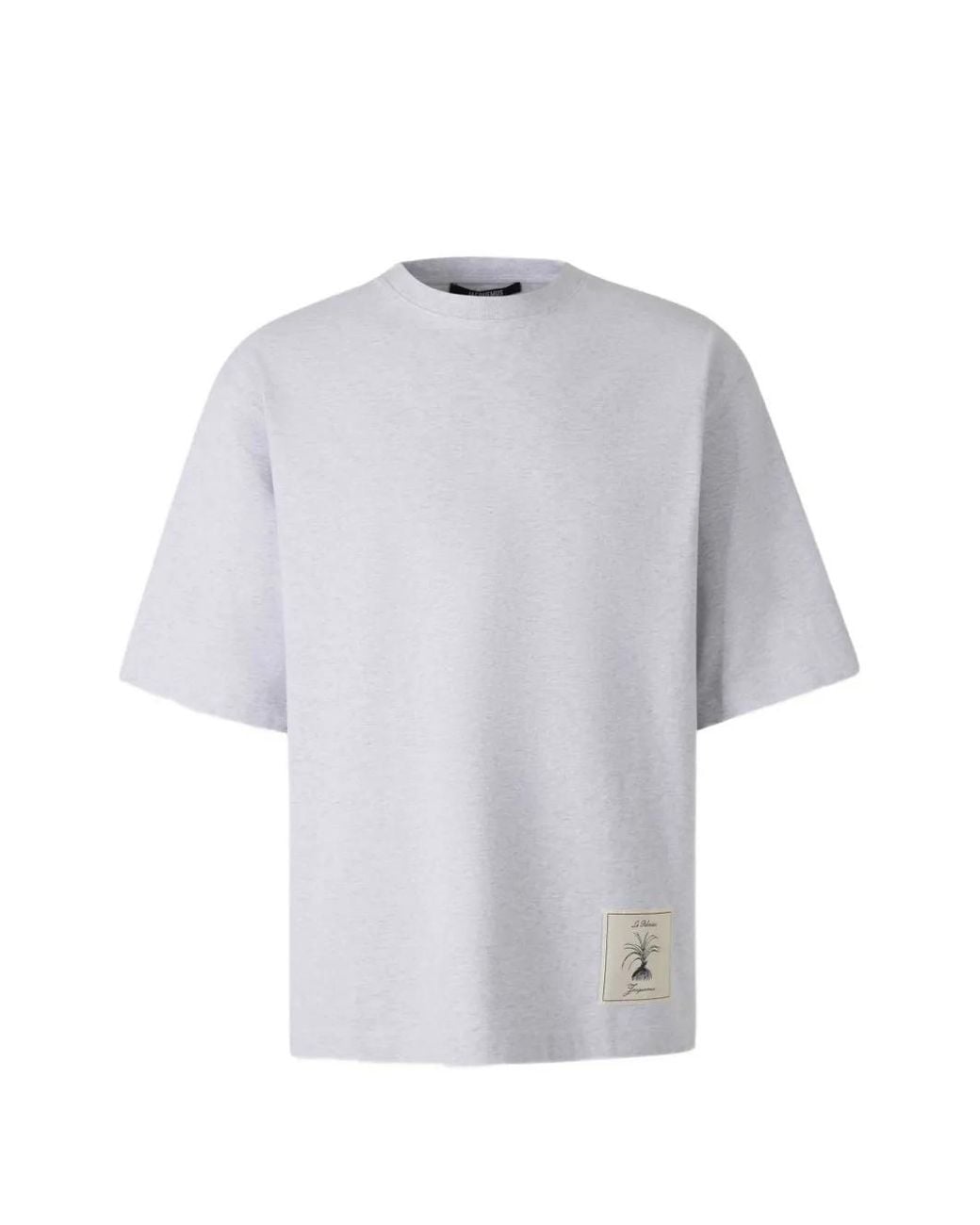 Jacquemus White Logo-Patch T-Shirt for men