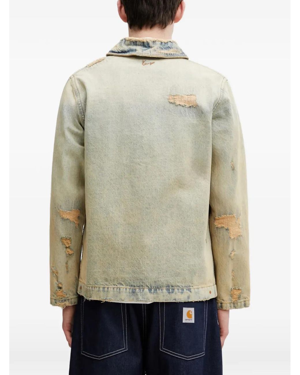 KENZO Natural Shawl Chore Denim Jacket for men
