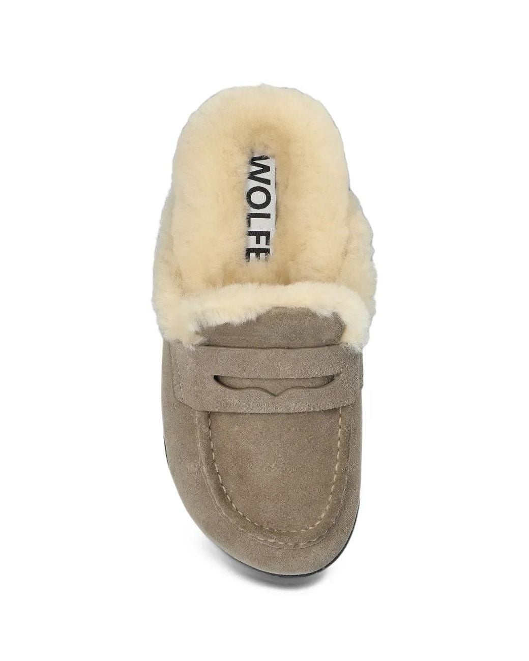 Naked Wolfe White Loafer Mit Shearling-Futter