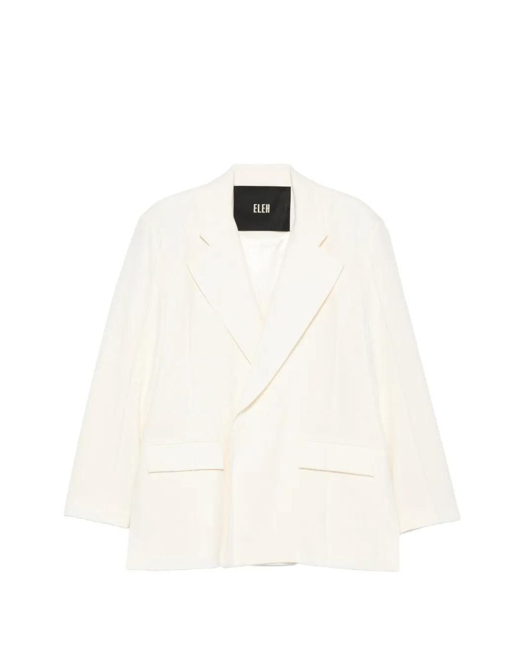 ELEH White Double-Breasted Blazer