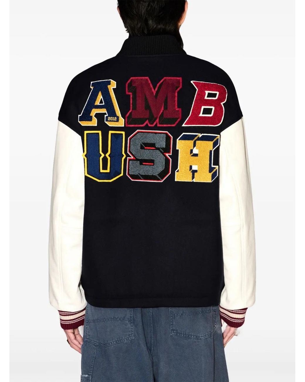 Ambush Black Stadium Bomber Jacket for men