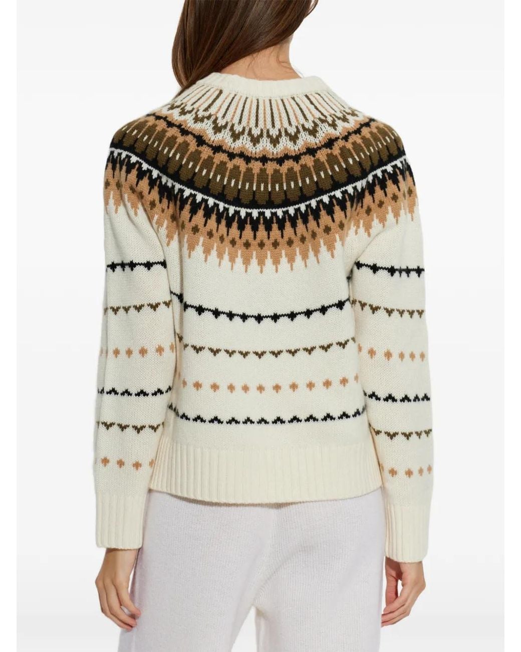 Bogner Natural Ina Fair Isle Sweater