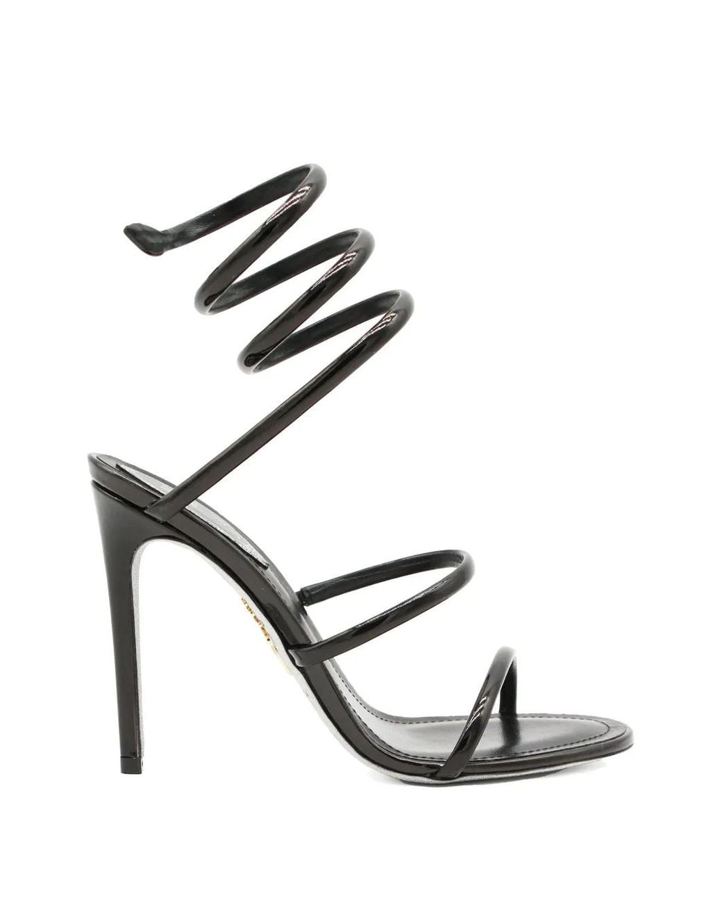 Rene Caovilla Black Cleo Wraparound Sandals