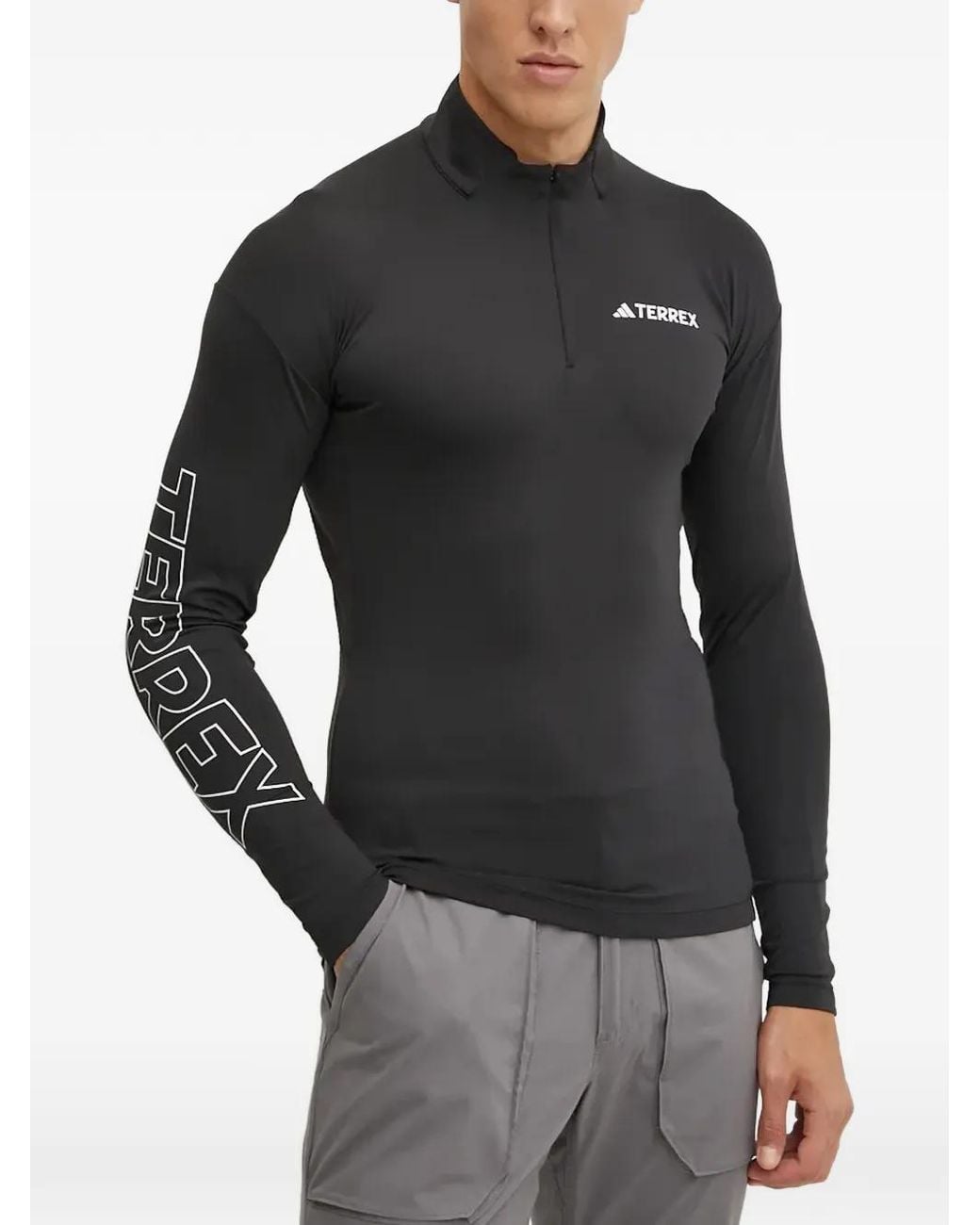 Adidas Black Terrex Xperior Long Sleeve T-Shirt for men